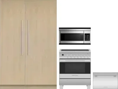 5 Piece Package Includes Refrigerator, Freezer, Range, Microwave And Dishwasher
